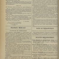 0114 - Page 106 - Documents officiels. Décret déterminant les règles applicables au recrutement, à l’avancement et à la discipline du personnel auxiliaire des Facultés de médecine et des Facultés mixtes de médecine et de pharmacie / Pratique médicale. Le képhaldol est antisudorifique / Notes de thérapeutique. Posologie de la digitaline dans le rétrécissement mitral / Bulletin bibliographique