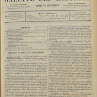0117 - Page 109 - Sommaire / Chronique et nouvelles scientifiques. Hôpitaux de Paris / La médaille de l’Assistance publique / Hygiène des écoles / Accidents du travail / Société de l’internat