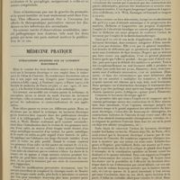 0121 - Page 113 - Malformations multiples de l’axe cérébro-spinal et de son enveloppe osseuse. État réticulaire de la voûte crânienne ; par MM. L. Payan et Ch. Mattei... / Médecine pratique. Publications récentes sur le lavement électrique