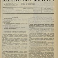 0145 - Page 137 - Sommaire / Chronique et nouvelles scientifiques. Hôpitaux de Paris / Faculté de médecine de Paris / Asiles d’aliénés de la Seine / Conseil général des Sociétés médicales d’arrondissement de la Seine / Hommage à M. Champetier de Ribes / L’Assistance publique et les fonds du pari mutuel / Renseignements