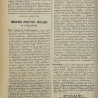 0158 - Page 150 - Formulaire. Gastro-entérites des nourrissons (Diarrhée verte. Choléra infantile) / Articles originaux des principales publications françaises et étrangères. Boston medical and surgical Journal / Münchener medizinische Wochenschrift / Paris médical