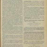 0183 - Page 175 - La débilité motrice palpébrale ; par Prosper Merklen / Sociétés savantes. Académie des sciences. (Séance du 22 janvier 1912). Les odeurs de Paris. M. O. Boudouard / Académie de médecine. (Séance du 30 janvier 1912). Pathologie comparée des diverses variétés d'aérophagies et de leur bruit éructant chez l'homme et chez le cheval. M. Pécus / Election / Société de biologie. (Séance du 27 janvier 1912). A propos de la réaction de Kastle-Meyer. MM. Deléarde et Benoit