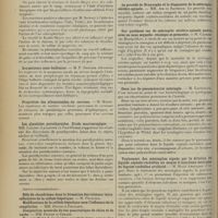 0184 - Page 176 - Société de biologie. (Séance du 27 janvier 1912). A propos de la réaction de Kastle-Meyer. MM. Deléarde et Benoit / Les secteurs naso-bulbaires. M. P. Bonnier / Propriétés des albuminoïdes du cerveau. M. Marie / Les glandules parathyroïdes. Etude macroscopique. MM. Laignel-Lavastine et Paul Duhem / XIIe Congrès français de médecine [Lyon, 22-25 octobre 1911]. Communications sur les méningites et les maladies nerveuses. Le procédé de Bruynoghe et le diagnostic de la méningite cérébro-spinale. MM. Job et Raymond / Sur quelques cas de méningite cérébro-spinale guéris avec ou sans séquelle : étiologie et pronostic. M. Carrieu / Deux cas de pneumococcie méningée. M. Lafforgue / Traitement des méningites aiguës par la dilution du liquide céphalo-rachidien au moyen d'injections multiples de liquide rachidien artificiel. M. Henri Aboulker...
