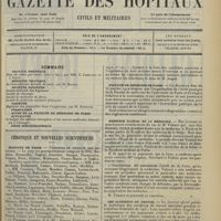 0205 - Page 197 - Sommaire / Chronique et nouvelles scientifiques. Hôpitaux de Paris / Faculté de médecine de Paris / Exercice illégal de la médecine / Les accidents du travail