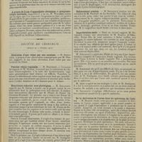 0255 - Page 247 - Sociétés savantes. Société médicale des hôpitaux. (Séance du 9 février 1912). Tétanos guéri par la sérothérapie. M. Achard / A propos de 2 cas d'appendicite chronique à symptomatologie anormale. M. Walther / Société de chirurgie. (Séance du 7 février 1912). Ulcération d’une veine par une exostose. M. Souligoux, une observation communiquée par M. Phocas / Fistules vésico-vaginales. M. Hartmann, à l'occasion du rapport de M. Michon / Hématomes enkystés sous-phréniques. M. Souligoux, M. Quénu / Enfoncement crânien. M. Savariaud, une observation de M. Rastouil... / Imperforation anale. M. Savariaud, une observation de M. Douriez / De la dérivation de l'urine dans les opérations de l'urètre. M. Marion
