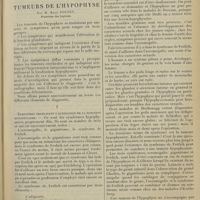 0281 - Page 273 - Revue générale. Diagnostic et traitement des tumeurs de l’hypophyse ; par M. René Toupet... I. Symptômes traduisant l’altération de la fonction hypophysaire