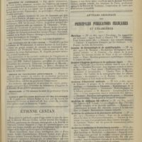 0295 - Page 287 - Chronique et nouvelles scientifiques. Écoles de médecine / Distinctions honorifiques / Ministère de l'intérieur / Les funérailles de Lors Lister / Service de vaccination antityphique / Nécrologie / Clinique des maladies mentales et de l’encéphale / Étienne Cestan. [Nécrologie] / Articles originaux des principales publications françaises et étrangères. Aesculape / Annales de dermatologie et de syphiligraphie / Annales d'hygiène publique et de médecine légale / Archives d'électricité médicale / Archives de médecine des enfants / Archives de médecine et de pharmacie militaires / Archives de médecine et de pharmacie navales / Archives des maladies de l'appareil digestif et de la nutrition