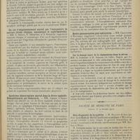 0303 - Page 295 - Sociétés savantes. Société médicale des hôpitaux. (Séance du 16 février 1912). Emphysème et opération de Freund. M. Hirtz / Un cas d'empoisonnement mortel par l'oxycyanure de mercure (étude clinique, anatomique et expérimentale). MM. L. Rénon, E. Géraudel et J. Sevestre / Syndrome hémorragique mortel dans la fièvre typhoïde. Hémoglobinurie par hématurie. MM. Achard et Saint-Girons / Hydro-pneumocystes post-opératoires. MM. Chauffard et Rousseau / Sur le dosage exact de la cholestérine dans le sérum. MM. G. Lemoine et E. Gérard... / Société de médecine de Paris. (Séance du 9 février 1912). Séro-diagnostic de la syphilis. M. Hallion / Traitement des furoncles. M. P. Gallois