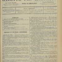 0353 - Page 345 - Sommaire / Chronique et nouvelles scientifiques. Hôpitaux de Paris / Facultés de médecine / Guerre / Commission supérieure des études médicales / Contre la tuberculose / Contre l'alcoolisme