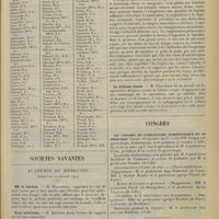 0365 - Page 357 - Hôpitaux et hospices civils de Paris. Répartition des chefs de service des chefs de clinique des internes et externes pour l'année 1912-1913 / Sociétés savantes. Académie de médecine. (Séance du 27 février 1912). 606 et hectine. M. Hallopeau / Eaux minérales / Les ascarides. M. Perroncito / L'hypodipsie et les oligopotes. M. Paul Fabre... / La lithiase rénale. M. Hartmann / Congrès. VIIe Congrès de gynécologie, d'obstétrique et de pédiatrie