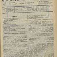 0425 - Page 417 - Sommaire / Chronique et nouvelles scientifiques. Hôpitaux de Paris / Hôpitaux de Province / Écoles de médecine / Distinctions honorifiques / Marine / Comité médical de l'aviation militaire / Commission supérieure de réformes des études médicales / Statistique