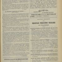 0437 - Page 429 - Livres nouveaux. L'affaiblissement intellectuel chez les déments, par G. Revault d'Allonnes. [P. Camus] / Les méthodes d'exploration de l'estomac ; par E. Schütz. [L. Babonneix] / Actes de la Faculté de médecine de Paris du 18 au 23 mars 1912. Thèses / Articles originaux des principales publications françaises et étrangères. Annales des maladies de l'oreille, du larynx, du nez et du pharynx / Académie royale de médecine de Belgique / Bulletins et mémoires de la Société anatomique / Gazette hebdomadaire des sciences médicales de Bordeaux / Journal des sciences médicales de Lille / Lyon médical / Marseille médical