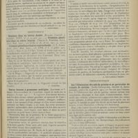 0451 - Page 443 - Analyses. Médecine infantile. Exanthèmes après vaccination chez les enfants. (Mme Mahilde de Biehler... Arch. de méd. des enfants, avril 1911). [L. Babonneix] / Obstétrique. Grossesse dans un utérus double. (Klages, Centralb. f. Gynaekol... 24 juin 1911) - Grossesse gémellaire dans un utérus bicorne. (Phelps G. Hurford. Journ. Amer. Med. Assoc... 28 oct. 1911...) - Grossesse gémellaire dans un utérus double. (A. E. Acher. Journ. Amer. Med. Assoc... 15 juillet 1911). [F. Gardner] / Utérus bicorne à grossesses multiples. (Lauwers et F. Daels, Procès-verbaux de l'Académie royale de médecine de Belgique, 30 sept. 1911). [L. Gayard] / Hygiène sociale. La lutte contre la tuberculose dans le Royaume-Uni de Grande-Bretagne et d'Irlande. (Maurice Guerbet. Th. de Paris, Jouve et Compagnie). [A. Gaullieur l'Hardy] / Thérapeutique. Sur l'élimination des sels de quinine et en particulier du tannate de quinine. (André Guillaumin. Société de thérapeutique, séance du 10 janvier 1912). [L. Gayard]
