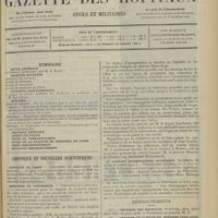0457 - Page 449 - Sommaire / Chronique et nouvelles scientifiques. Hôpitaux de Paris / Ministère de l'intérieur / Congrès international de la tuberculose / Ier Congrès international eugénique / Renseignements