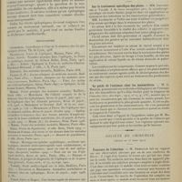 0465 - Page 457 - Revue générale. La démence épileptique ; par M. A. Barbé... VII. Traitement (médecine légale) / Sociétés savantes. Académie des sciences. (Séance du 4 mars 1912). Sur le traitement spécifique des plaies. MM. Leclainche et Vallée / Le poids de l'estomac chez les mammifères. M. A. Magnan / Société de chirurgie. (Séance du 13 mars 1912). Fracture de l'olécrâne. M. Demoulin