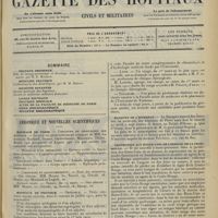 0473 - Page 465 - Sommaire / Chronique et nouvelles scientifiques. Hôpitaux de Paris / Hôpitaux de Province / Facultés de médecine / Banquet de l'internat / Protection aux États-Unis de l'insigne de la Croix-Rouge