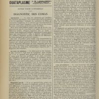 0502 - Page 494 - Notes pour l'internat. Diagnostic des comas. (A suivre)