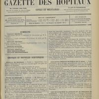 0521 - Page 513 - Sommaire / Chronique et nouvelles scientifiques. Hôpitaux de Province / Écoles de médecine / Guerre / Association médicale mutuelle de la Seine / Prix de la Société de médecine et de chirurgie de Bordeaux