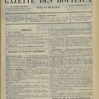 0549 - Page 541 - Sommaire / Chroniques et nouvelles scientifiques. Hôpitaux de Paris / Écoles de médecine / Guerre / Statistique / Chemins de fer de Paris-Lyon-Méditerranée