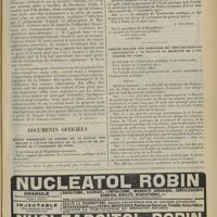 0561 - Page 553 - Revue générale. Le tétanos. Étude clinique et thérapeutique ; par M. X. Colanéri... VII. Étiologie. (A suivre) / Documents officiels. Décret abrogeant le décret du 16 juillet 1908 relatif à l'école pratique de la Faculté de médecine de l'Université de Paris / Arrêté relatif aux fonctions de chef des travaux anatomiques à la Faculté de médecine de l'Université de Paris