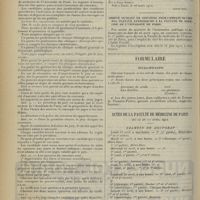 0562 - Page 554 - Documents officiels. Arrêté relatif aux fonctions de chef des travaux anatomiques à la Faculté de médecine de l'Université de Paris / Arrêté ouvrant un concours pour l'emploi de chef des travaux anatomiques à la Faculté de médecine de l'Université de Paris / Formulaire. Récalcification / Actes de la Faculté de médecine de Paris du 22 au 27 avril 1912. Examens de doctorat