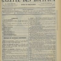 0613 - Page 605 - Sommaire / Chronique et nouvelles scientifiques. Hôpitaux de Province / Faculté de médecine de Paris / Facultés de médecine / Guerre / Marine / Renseignements