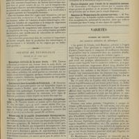 0767 - Page 759 - Sociétés savantes. Société de biologie. (Séance du 27 avril 1912). Influence de la bile sur les microbes. M. Roger / La durée des règles, les ménorragies et les troubles de la coagulation sanguine. M. P. Emile-Weil / Société de neurologie. (Séance du 25 avril 1912). Monoplégie corticale de la main droite. MM. Thomas et Regnard / Contracture dans la maladie de Friedreich. M. Souques / Sur la paralysie associée des yeux d'origine protubérantielle. M. Vincent / Oedème aigu de la papille. Craniectomie décompressive. Guérison. MM. Babinski, Chaillous et de Martel / Ablation d'une tumeur de la moelle. Guérison. MM. Babinski et de Martel / Résultats donnés par la mensuration de la vitesse de l'excitabilité électro-musculaire. MM. Bourguignon et Nogier / Electro-diapason pour l'étude de la sensibilité osseuse. M. Goducheau / Réaction de Wassermann du système nerveux. M. Vincent / Variétés. Guerre de Crimée. [Dr Bonnette]