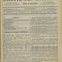 0853 - Page 845 - Sommaire / Chronique et nouvelles scientifiques. Hôpitaux de Paris / Concours de médecin de l'Assistance médicale à domicile / Maison départementale de Nanterre / Faculté de médecine de Paris / Facultés de médecine / Assemblée générale de l'Association amicale des internes et anciens internes des hôpitaux de Paris / Société de médecine de Paris