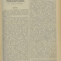 0857 - Page 849 - Revue générale. Syndromes pluriglandulaires. Délimitation des syndromes d'insuffisance et d'hyperfonctionnement pluriglandulaires ; par H. Claude et H. Gougerot. I. Définition