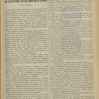 0873 - Page 865 - Du traitement du cancer de l'oesophage (en particulier dans les cas au début) par les applications locales directes de radium ; par M. Guisez