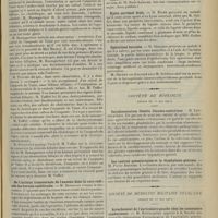 0945 - Page 937 - Sociétés savantes. Société de chirurgie. (Séance du 29 mai 1912). Calcul de l'ampoule de Vater. M. Walther, sur une observation de M. Baumgartner / De l'incision transversale de l'anneau dans la cure radicale des hernies ombilicales. M. Demoulin / Syphilis du corps thyroïde. M. Poncet, en son nom et au nom de M. René Leriche / Kyste surrénal droit. M. Riche / Opérations buccales. M. Sébileau / Société de biologie. (Séance du 25 mai 1912). Suralimentation. Obésité. Glandes endocrines. M. Léopold-Lévi / Les centres gonostatiques et la diaphylaxie génitale. M. Pierre Bonnier / Société de médecine militaire française. (Séance du 23 mai 1912). Arrachement de l'auriculaire gauche chez les canonniers conducteurs. M. Rouffiandis / Mastite ourlienne. M. Maupin