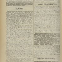 1030 - Page 1022 - Pratique médicale. Considérations sur le sevrage des enfants ; par M. Bouhey / Congrès. Premier Congrès des médecins scolaires de langue française / Cours et conférences. Clinique médicale de Saint-Antoine / Médecine opératoire spéciale / Hôpital maritime de Berck-sur-Mer / Bulletin bibliographique