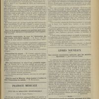 1053 - Page 1045 - Sociétés savantes. Société de médecine militaire française. (Séance du 5 juin 1912). Péritonite intestinale des typhoïdiques. M. Toussaint / Anomalies respiratoires, au cours de l'obstruction des fosses nasales, de la fièvre typhoïde. M. Blanc / Traumatisme du poignet. M. Plisson / Délire toxi-infectieux au cours d'une prostatite suppurée. M. Vennin / Pratique médicale. Note sur la médication antispasmodique ; par M. Nigoul Foussal / Livres nouveaux. Cent soixante consultations médicales pour les maladies des enfants, par le Docteur Comby. [L. Babonneix]