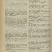 1106 - Page 1098 - Sociétés savantes. Société de biologie (Séance du 22 juin 1912). MM. C. Pezzi et A. Clerc : La région du coeur du lapin où passent les fibres nerveuses inhibitrices pour se rendre aux ventricules / M. Pierre Bonnier : Recherches expérimentales sur l'agoraphobie / MM. Paul Courmont et André Dufourt : L'agitation des sérums / MM. Achard et Feuillié : Rétention de l'urée dans les maladies aiguës / Actes de la Faculté de médecine de Paris du 8 au 13 juillet 1912. Examens de doctorat / Statistique / Chemins de fer de Paris-Lyon-Méditerranée