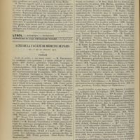 1178 - Page 1170 - Sociétés savantes. Société médicale des hôpitaux. (Séance du 5 juillet 1912). Nouveau cas parisien de maladie de Heine-Medin. Etude clinique, anatomopathologique et expérimentale. MM. Levaditi, Jean Pignot et Mlle Leoneano. (A suivre) / Actes de la Faculté de médecine de Paris du 15 au 20 juillet 1912. Thèses