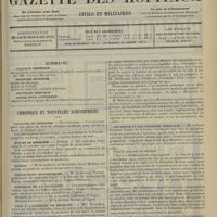 1253 - Page 1245 - Sommaire / Chronique et nouvelles scientifiques. Facultés de médecine / Écoles de médecine / Marine / Distinctions honorifiques / Médaille de la mutualité / Legs à l’Académie de médecine / Les appellations dans l’armée / Les soeurs et les cliniques médicales / Avis