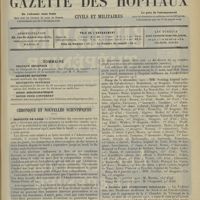 1289 - Page 1281 - Sommaire / Chronique et nouvelles scientifiques. Hôpitaux de Paris / Guerre / A propos des expertises médicales