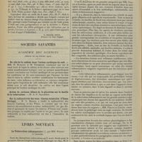 1320 - Page 1312 - Jurisprudence. Un médecin expert est-il un fonctionnaire ? [R.-Marcel Petit] / Sociétés savantes. Académie des sciences. (Séance du 29 juillet 1912). Du rôle de la caféine dans l'action cardiaque du café. MM. H. Busquet et M. Tiffeneau / Sur la radioactivité des eaux thermo-minérales d’Usson. (Ariège). M. G. Massol / Livres nouveaux. La tuberculose inflammatoire ; par MM. Poncet et Leriche. [Léon Bérard]