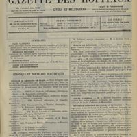 1373 - Page 1365 - Sommaire / Chronique et nouvelles scientifiques. Faculté de médecine de Paris / Facultés de médecine / Écoles de médecine / Asiles d’aliénés / Mutuelle médicale française de retraites / Nécrologie