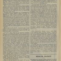 1376 - Page 1368 - Faits cliniques. Délire alcoolique intense avec sitiophobie complète pendant plusieurs jours chez un malade atteint de cirrhose de Laënnec, avec ascite considérable ; par M. Gabriel Ravarit... / Médecine pratique. Les lésions de l’estomac après ingestion de liquide caustique, en particulier au point de vue des indications opératoires. [M. Lance]