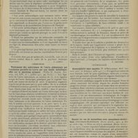 1427 - Page 1419 - Analyses. Psychiatrie. Sur l'étiologie de la mélancolie et la place de cette affection dans la nosographie. (Rodiet et Masselon. L’Encéphale, déc. 1911). [P. Camus] / Chirurgie. Traitement des anévrismes de l'aorte abdominale par l'occlusion partielle de l'aorte par une bande métallique ; effet sur la sécrétion urinaire. (Willis D. Gatch. Ann. surg..., juillet 1911...). [F. Gardner] / Dermatologie. Tumeurs de la face et du cuir chevelu à type de cylindrome. (De Beurmann, Verdun et Bith. Annales de Dermat., nov. 1911). [P. Gastinel] / Neurologie. Anencéphalie sans amyélie. (F. d’Hollander. Bull. Soc. méd. ment. de Belgique, août 1911). [P. Camus] / Encore un cas de myxoedéme avec symptômes cérébelleux. (Gotthard-Soderbergh. Revue neurol., 1911...). [L. Alquier]