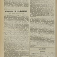 1462 - Page 1454 - Les manifestations alvéolo-dentaires de la tuberculose ; par M. A. Therre... / Intoxication par les champignons ; par M. Tassigny... / Analyses. Médecine. Transplantations tendineuses. (Nicod. Runds. f. Med., 6 avril-13 avril 1912). [B. Gayard]
