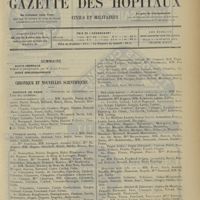 1469 - Page 1461 - Sommaire / Chronique et nouvelles scientifiques. Hôpitaux de Paris. (Voir la suite, p. 1469)