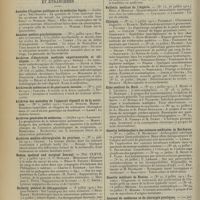 1490 - Page 1482 - Articles originaux des principales publications françaises et étrangères. Annales d'hygiène publique et de médecine légale / Annales médico-psychologiques / Archives d'électricité médicale expérimentales et cliniques / Archives de médecine et de pharmacie navales / Archives des maladies de l'appareil digestif et de la nutrition / Archives générales de médecine / Archives médico-chirurgicales de province / Boston medical and surgical Journal / Bulletin général de thérapeutique / Bulletin médical / Bulletin médical de l'Algérie / Clinique / Echo médical du Nord / Gazette hebdomadaire des sciences médicales de Bordeaux / Gazette médicale de Nantes / Journal de médecine et de chirurgie pratiques