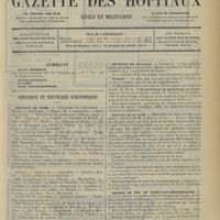1505 - Page 1497 - Sommaire / Chronique et nouvelles scientifiques. Hôpitaux de Paris / Hôpitaux de province / Marine / Hôpital de la Pitié / Chemins de fer de Paris-Lyon-Méditerranée / Renseignements