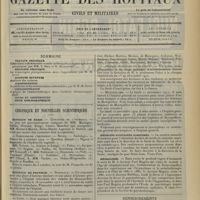 1593 - Page 1585 - Sommaire / Chronique et nouvelles scientifiques. Hôpitaux de Paris / Hôpitaux de province / Médecins sanitaires maritimes / Nécrologie / Renseignements