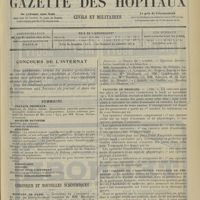 1605 - Page 1597 - Sommaire / Chronique et nouvelles scientifiques. Hôpitaux de Paris / Facultés de médecine / XXVe Congrès de l’Association française de chirurgie / Nécrologie