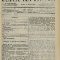 1669 - Page 1661 - Sommaire / Chronique et nouvelles scientifiques. Hôpitaux de Paris / Hôpitaux de Province / Facultés de médecine / Écoles de médecine / Distinctions honorifiques / Renseignements