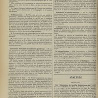 1680 - Page 1672 - Sociétés savantes. Société de chirurgie. (Séance du 16 octobre 1912). Fracture marginale postérieure. M. Demoulin, communication faite par M. Quénu / Greffes osseuses. M. Walther / Extraction d'une balle du médiastin postérieur. M. Jacob / Angiome de la face. M. Morestin / Kyste du cerveau. M. Hartmann / Société de médecine de Paris. (Séance du 11 octobre 1912). Accidents urinaires liés aux rétrodéviations utérines, compliqués de grossesse, un travail de candidature, M. A. Guldjoglou... / Procidence du cordon ombilical. M. A. Guldjoglou / La déclaration de la tuberculose doit-elle être rendue obligatoire ? M. G. Weill / La luminothérapie. MM. Laquerrière et Loubier / La tuberculinothérapie chez les arthritiques. M. M. Bloch / Analyses. Médecine. Sur l’élimination de bacilles diphtériques par l’urine. (H. Conradi et Bierast, Deut. med. Wochen., 22 août 1912...). [A. Lemierre]