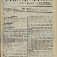 1685 - Page 1677 - Sommaire / Chronique et nouvelles scientifiques. Hôpitaux de Paris